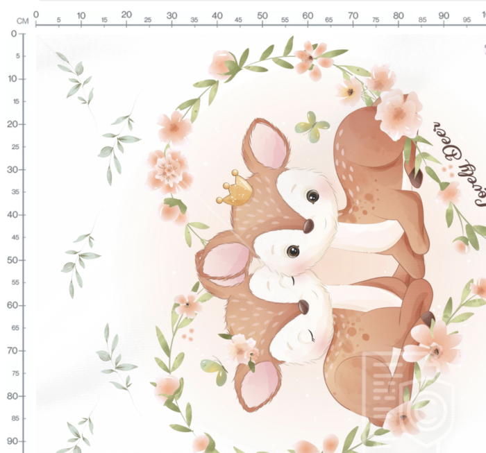 Panneau Couverture Biche Bébé Mignon Coeur, 100 x 150 cm – Image 3