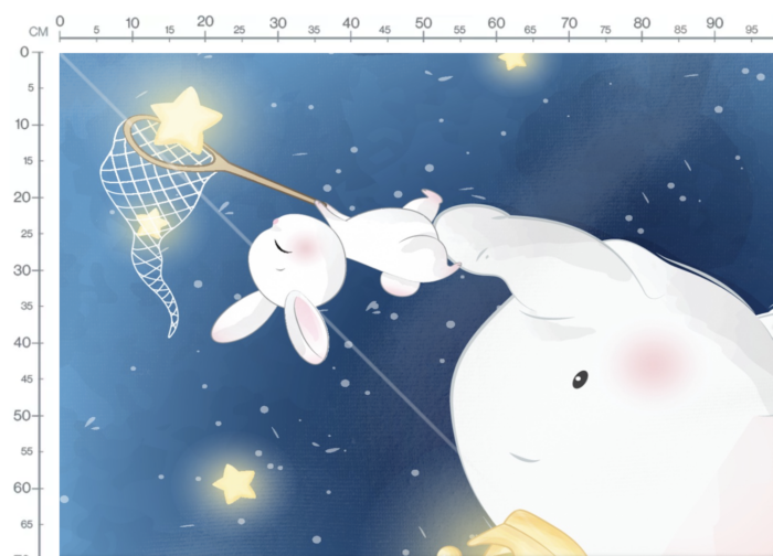 Panneau Couverture Éléphant Étoiles, 100 x 150 cm – Image 3