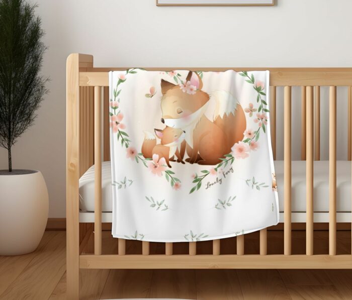 Panneau Couverture Renard Mignon Bébé 1, 100 x 150 cm – Image 3