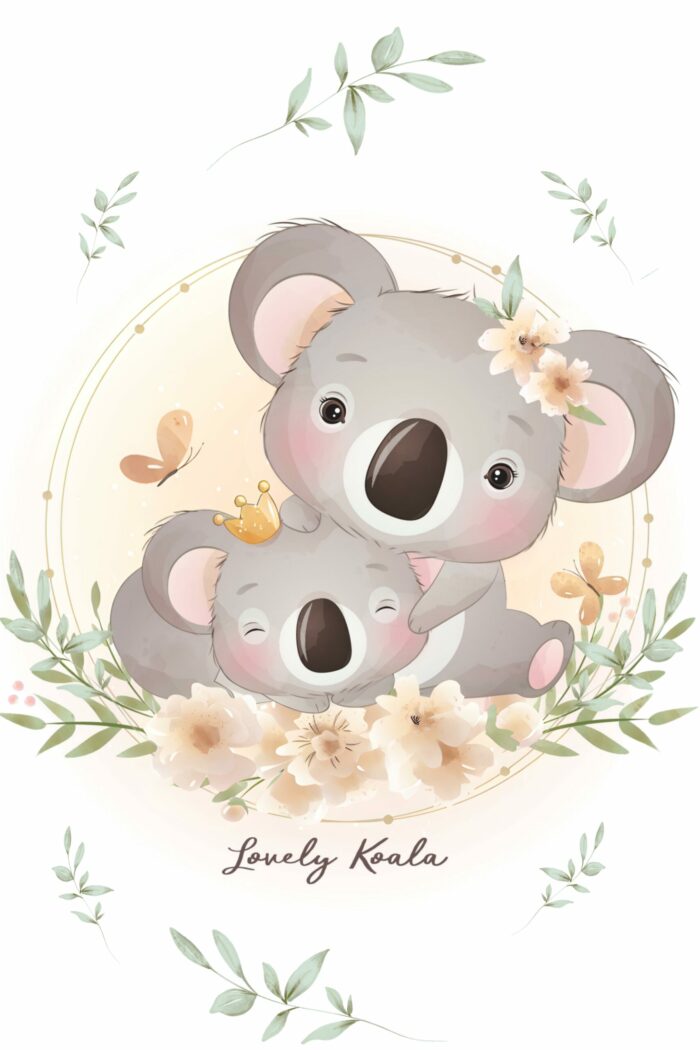 Panneau Couverture Koala Mignon Beige 100 x 150 cm