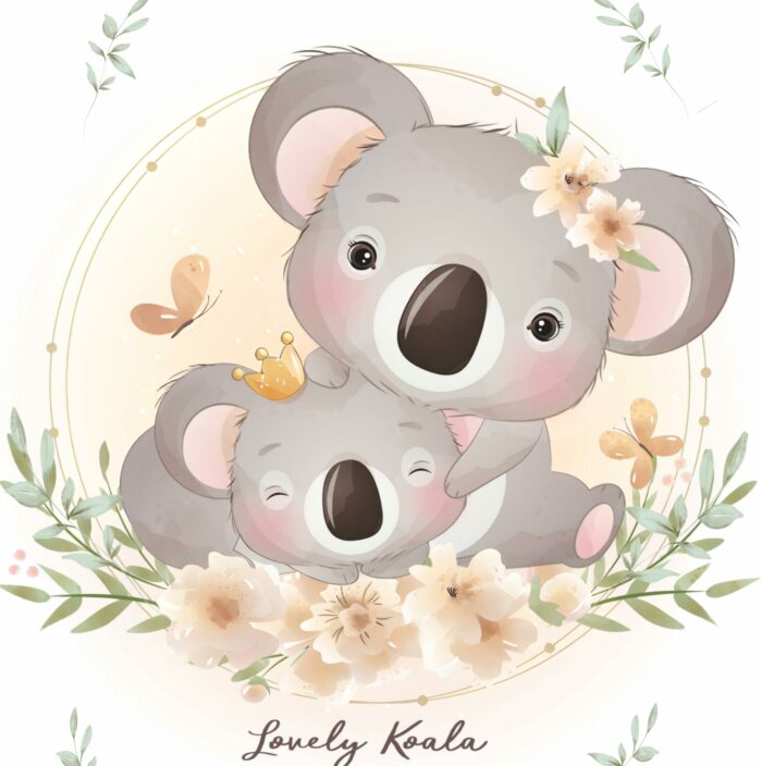 Panneau Couverture Koala Mignon Beige 100 x 150 cm – Image 3