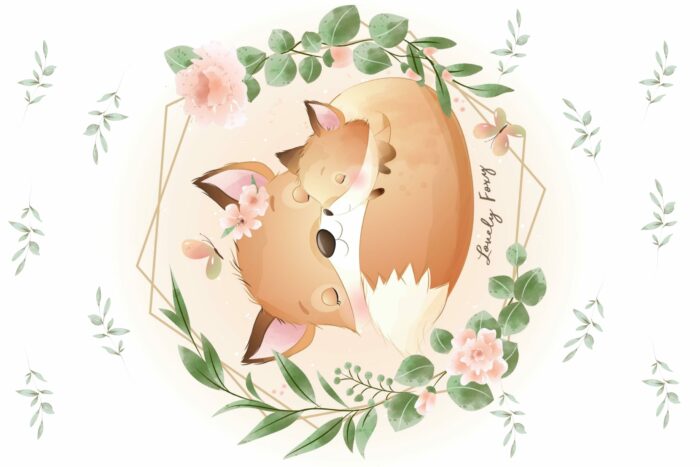 Panneau Couverture Renard Mignon Bébé 2, 100 x 150 cm – Image 3