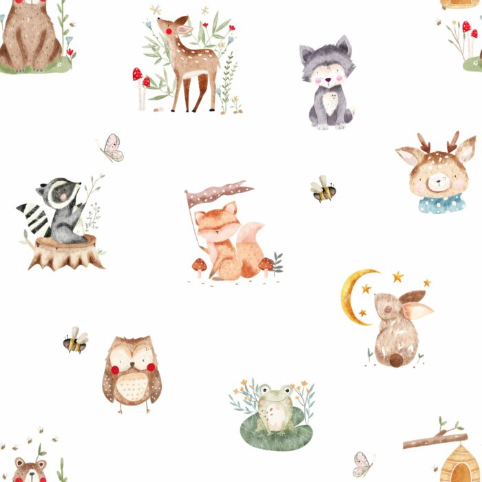 Tissu Exclusif Animaux de la Foret Enchantée, 10 tissus au choix
