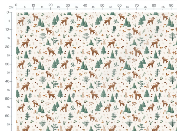 Tissu Imprimé Animaux Foret Froid, 2 coloris et 10 tissus au choix – Image 3