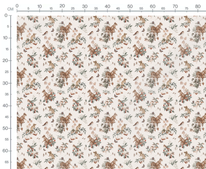 Tissu Imprimé Animaux Foret Fruits, 10 tissus au choix – Image 3