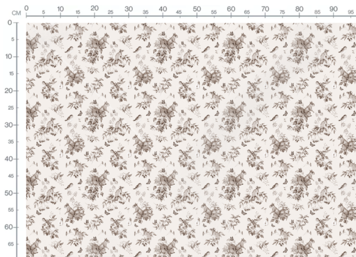 Tissu Imprimé Animaux Foret Fruits Vintage, 10 tissus au choix – Image 3