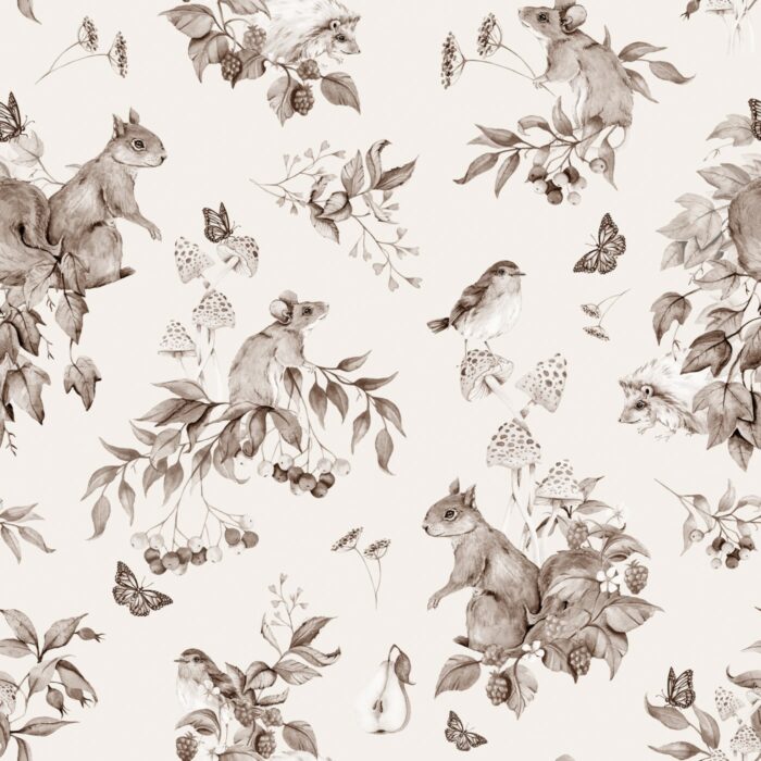Tissu Imprimé Animaux Foret Fruits Vintage, 10 tissus au choix