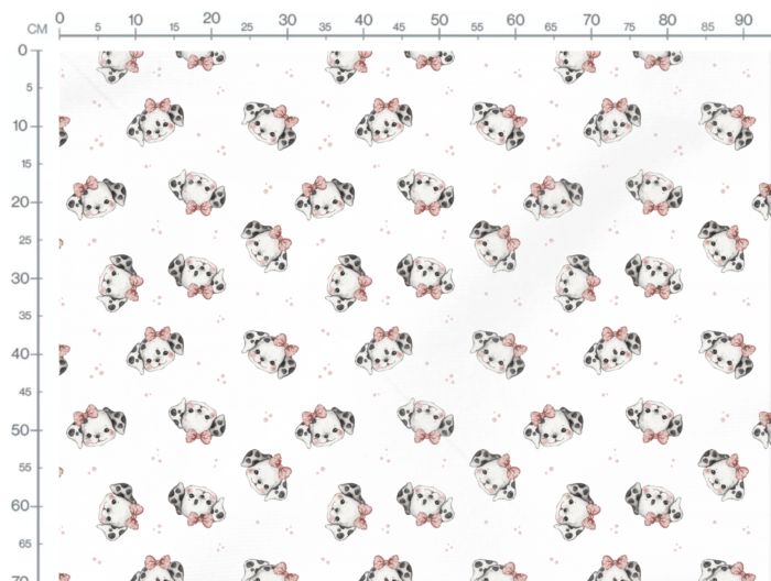 Tissu Imprimé Bébé Dalmatien Fille, 6 coloris et 10 tissus au choix – Image 3