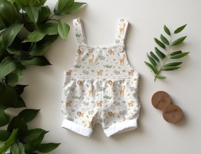 Tissu Imprimé Jungle Animaux Adorables Vert, 10 tissus au choix – Image 4