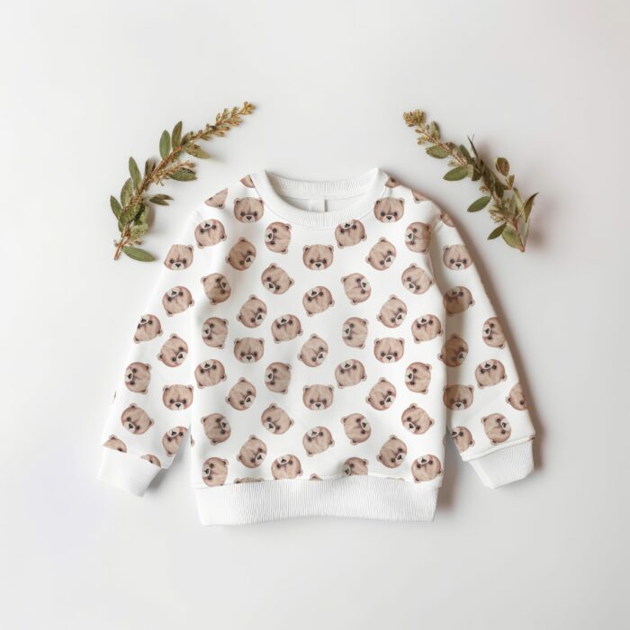 Tissu Imprimé Bébé Ours, 6 coloris et 10 tissus au choix – Image 6