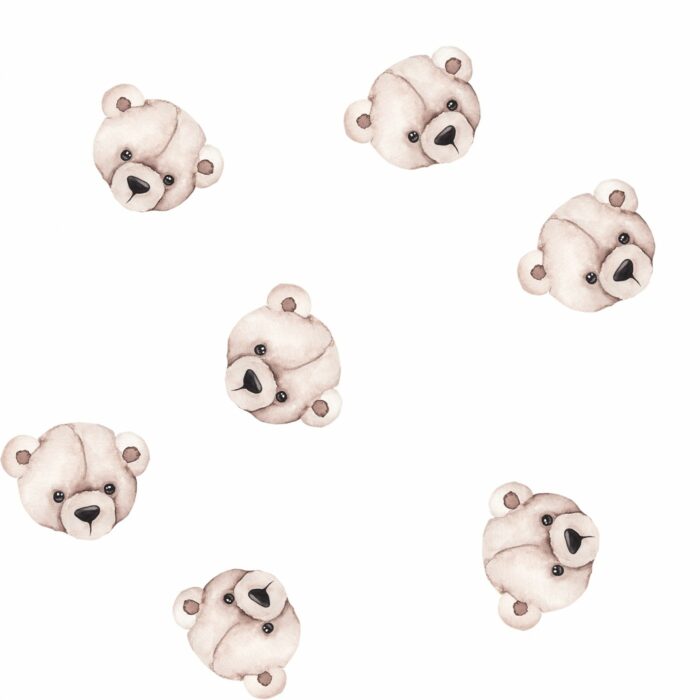 Tissu Imprimé Bébé Ourson Blanc, 10 tissus au choix
