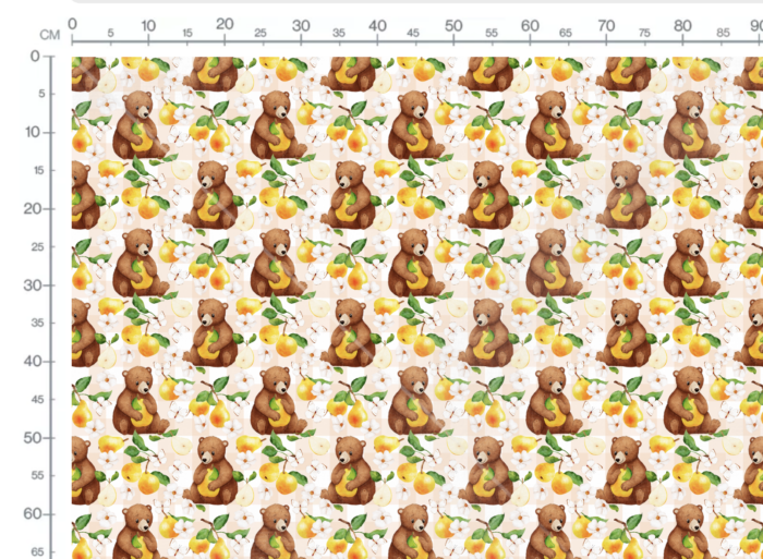 Tissu Imprimé Bébé Ourson Poire, 10 tissus au choix – Image 3
