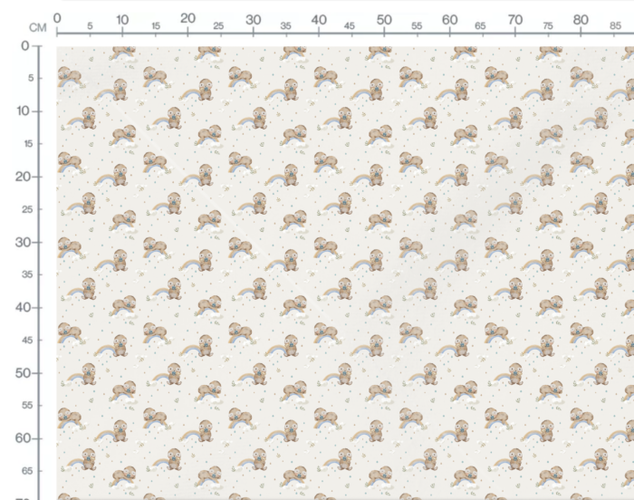 Tissu Imprimé Bébé Paresseux, 10 tissus au choix – Image 2