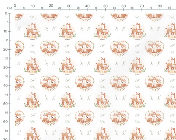 Tissu Imprimé Exclusif Biche Bébé Mignon, 10 tissus au choix – Image 4