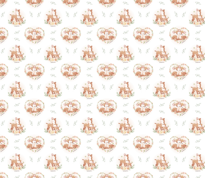Tissu Imprimé Exclusif Biche Bébé Mignon, 10 tissus au choix – Image 5