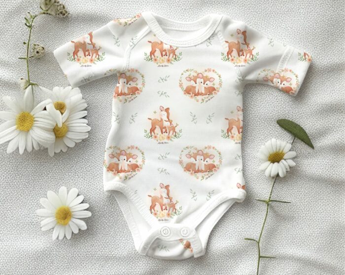Tissu Imprimé Exclusif Biche Bébé Mignon, 10 tissus au choix – Image 2