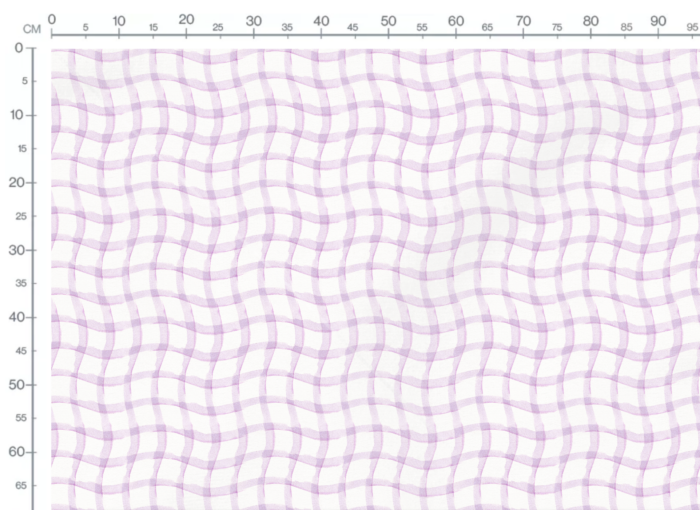 Tissu Imprimé Carreaux Vagues Aquarelle Lavande, 10 tissus au choix – Image 3