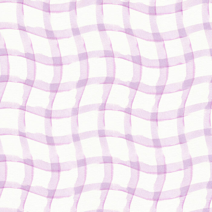 Tissu Imprimé Carreaux Vagues Aquarelle Lavande, 10 tissus au choix