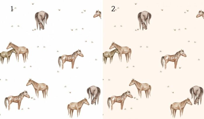 Tissu Imprimé Chevaux Douceur, 2 coloris et 10 tissus au choix – Image 4