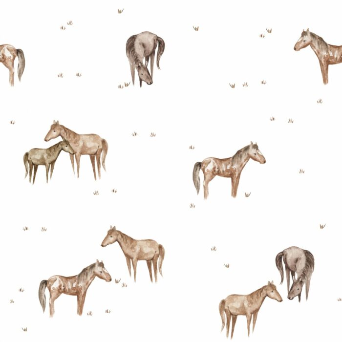 Tissu Imprimé Chevaux Douceur, 2 coloris et 10 tissus au choix