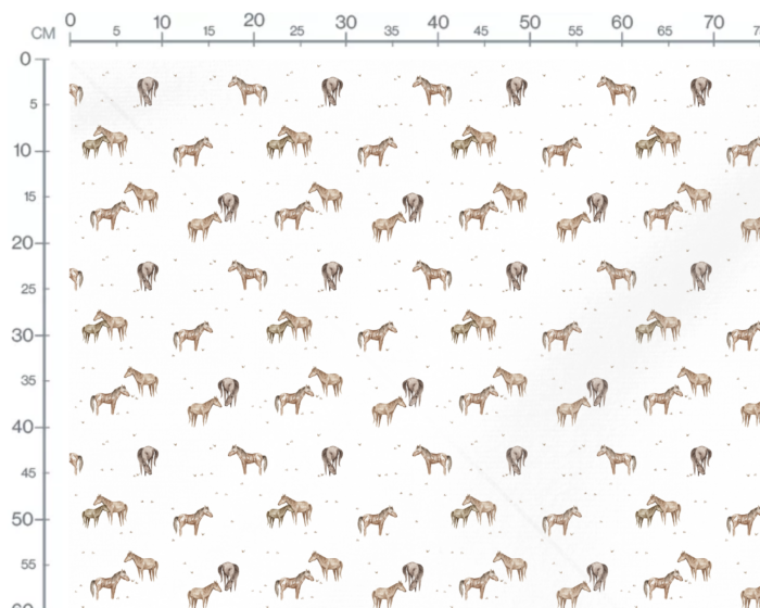 Tissu Imprimé Chevaux Douceur, 2 coloris et 10 tissus au choix – Image 3