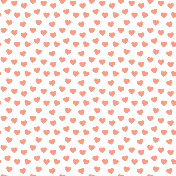 Tissu Imprimé Coeur, 100 couleurs et 11 tissus au choix