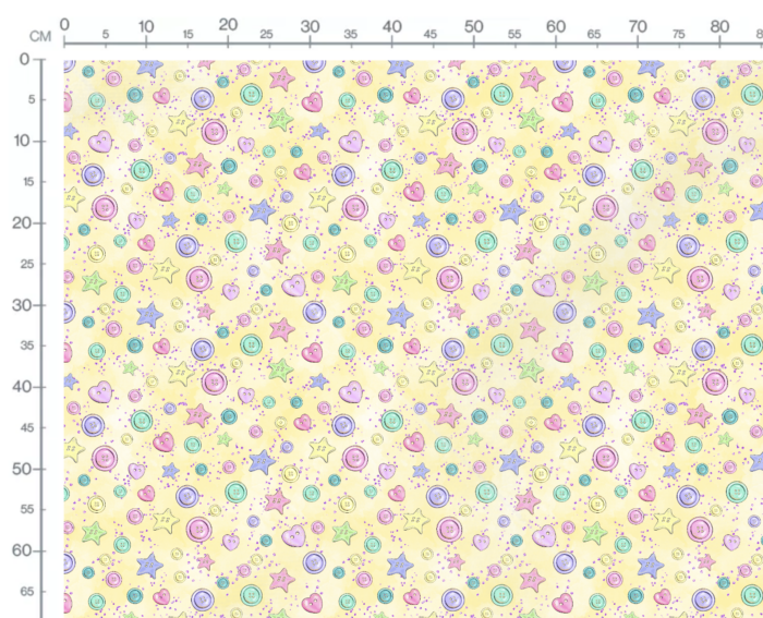 Tissu Imprimé Couture Boutons Couleurs, 10 tissus au choix – Image 3