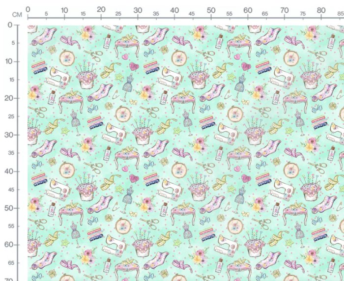 Tissu Imprimé Couture Magique Menthe, 10 tissus au choix – Image 3