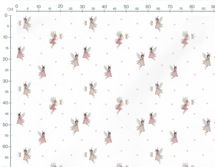 Tissu Imprimé Fées Pois Blanc, 10 tissus au choix – Image 3