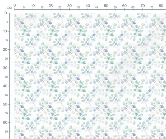 Tissu Imprimé Feuilles Eucalyptus Clémence, 10 tissus au choix – Image 3