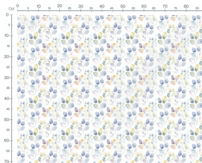 Tissu Imprimé Feuilles Eucalyptus Multicolores, 10 tissus au choix – Image 3
