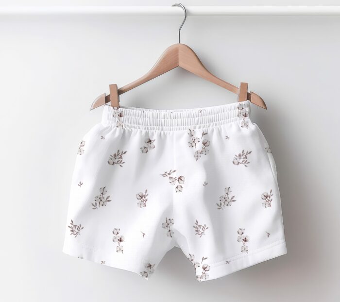 Tissu Imprimé Fleur de Coton Blanc, 7 tissus au choix – Image 4