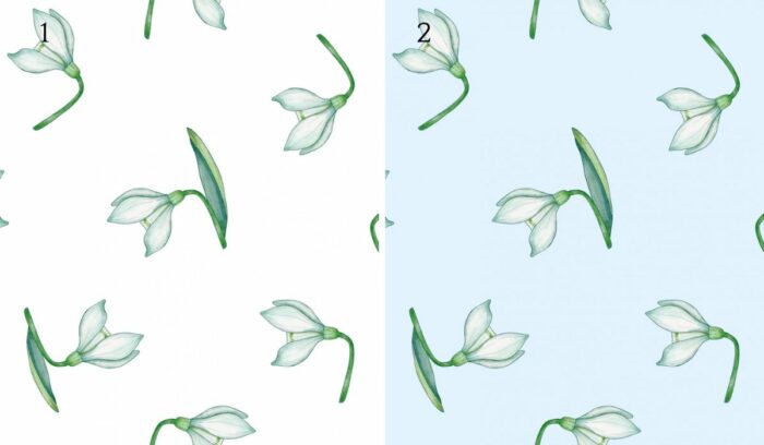 Tissu Imprimé Fleuri Crocus, 2 coloris et 10 tissus au choix – Image 4