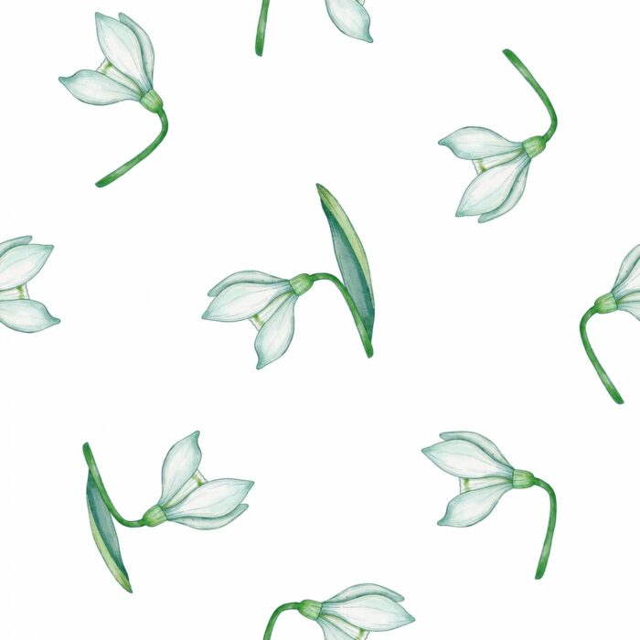 Tissu Imprimé Fleuri Crocus, 2 coloris et 10 tissus au choix