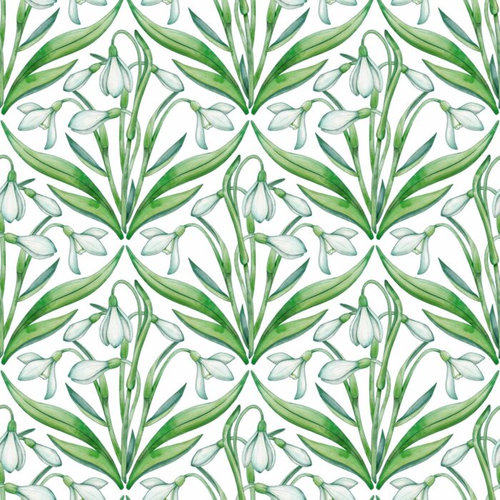 Tissu Imprimé Fleuri Crocus Grand, 2 coloris et 10 tissus au choix