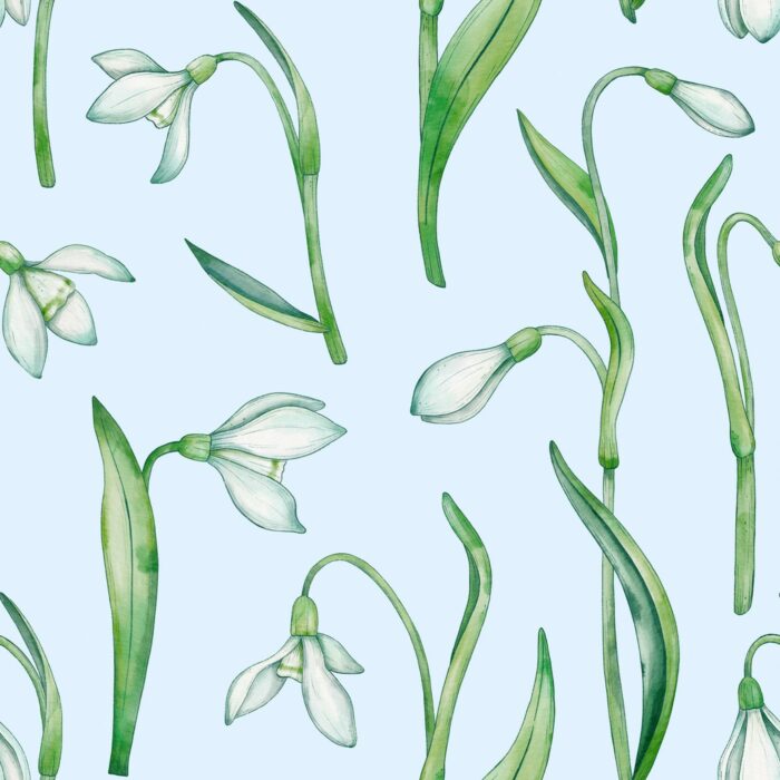 Tissu Imprimé Fleuri Crocus Printemps, 10 tissus au choix
