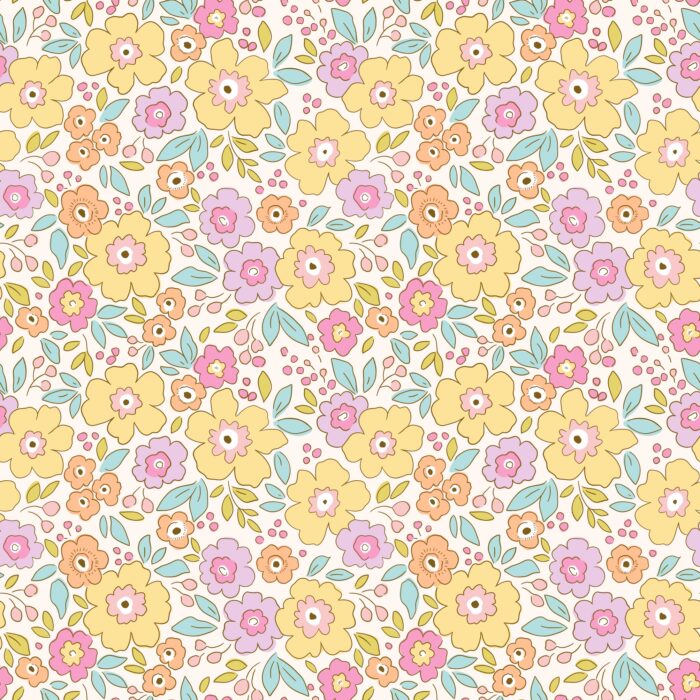 Tissu Fleuri Joie de Vivre Camille Petit, 10 tissus au choix – Image 3