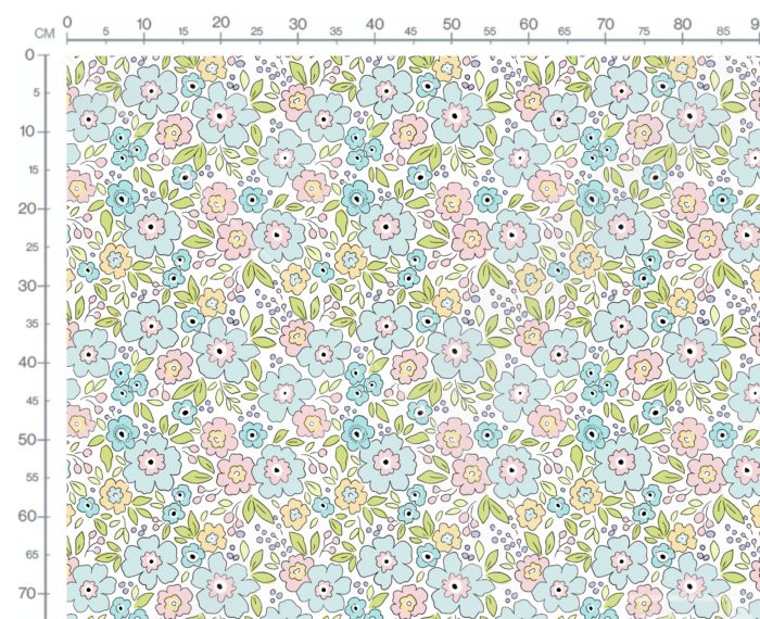 Tissu Fleuri Joie de Vivre Alice Grand, 10 tissus au choix – Image 3