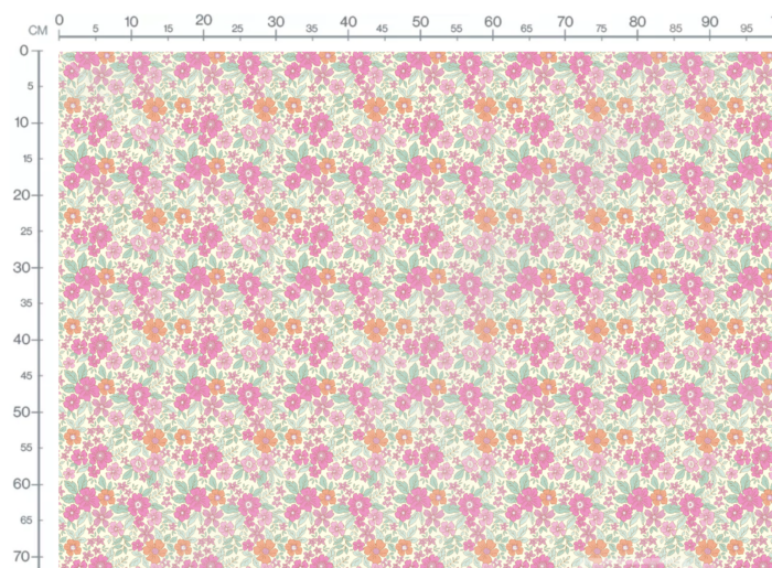 Tissu Fleuri Joie de Vivre Celine, 10 tissus au choix – Image 3