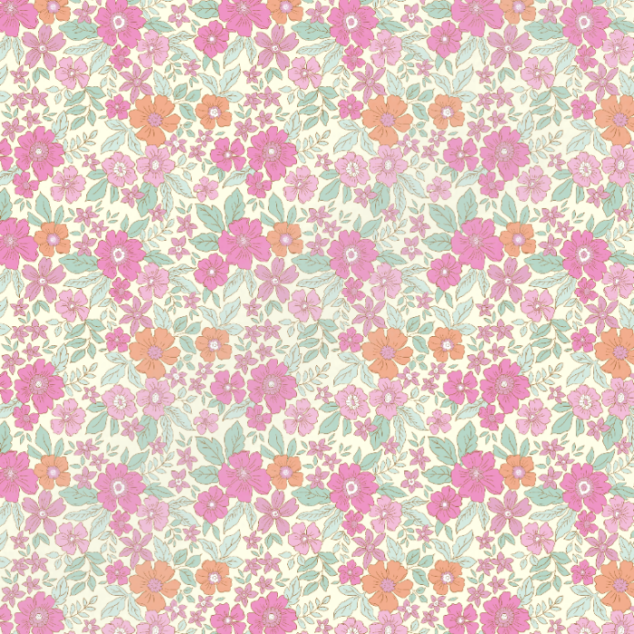 Tissu Fleuri Joie de Vivre Celine Petit, 10 tissus au choix