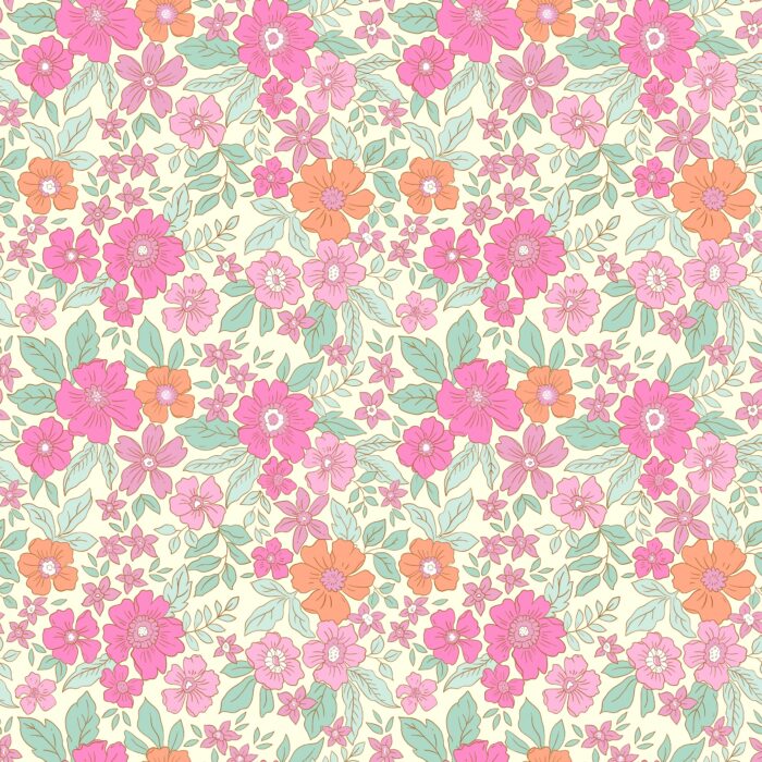 Tissu Fleuri Joie de Vivre Celine Petit, 10 tissus au choix – Image 3