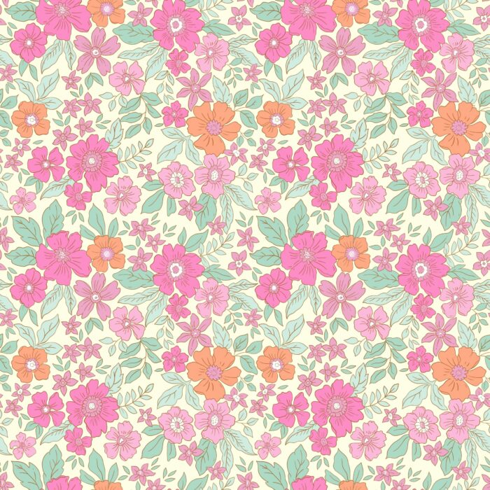 Tissu Fleuri Joie de Vivre Celine, 10 tissus au choix