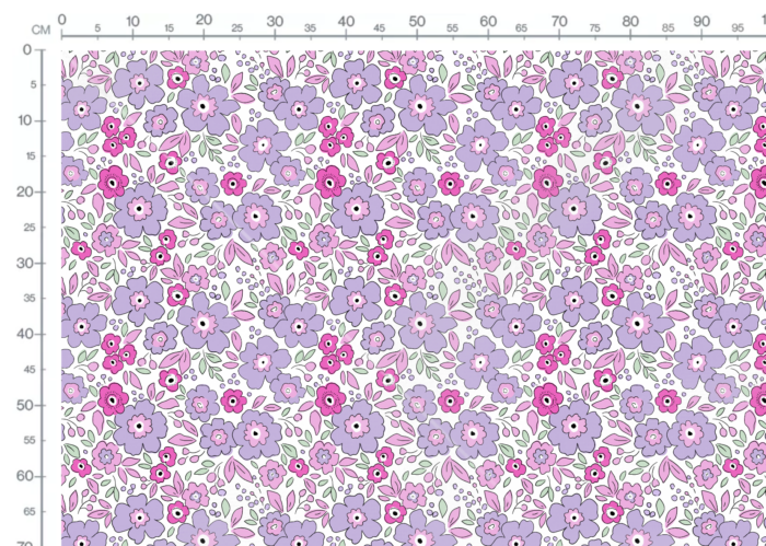 Tissu Fleuri Joie de Vivre Chloe Grand, 10 tissus au choix – Image 3