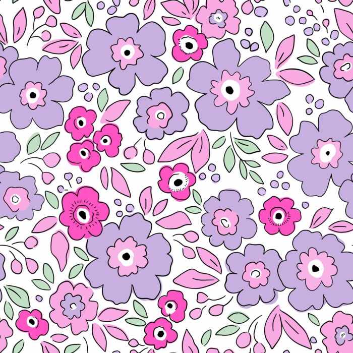 Tissu Fleuri Joie de Vivre Chloe Grand, 10 tissus au choix