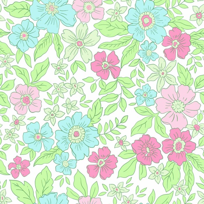Tissu Fleuri Joie de Vivre Elodie Grand, 10 tissus au choix