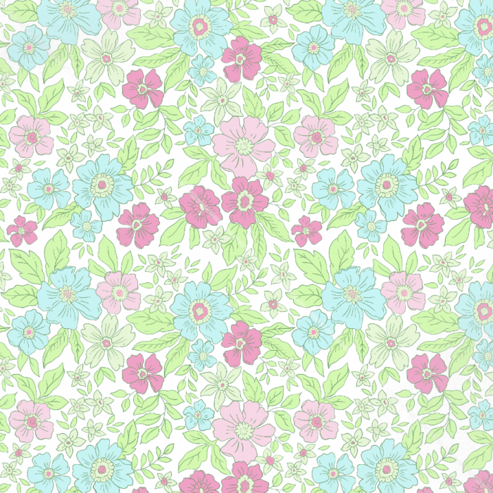 Tissu Fleuri Joie de Vivre Elodie Petit, 10 tissus au choix