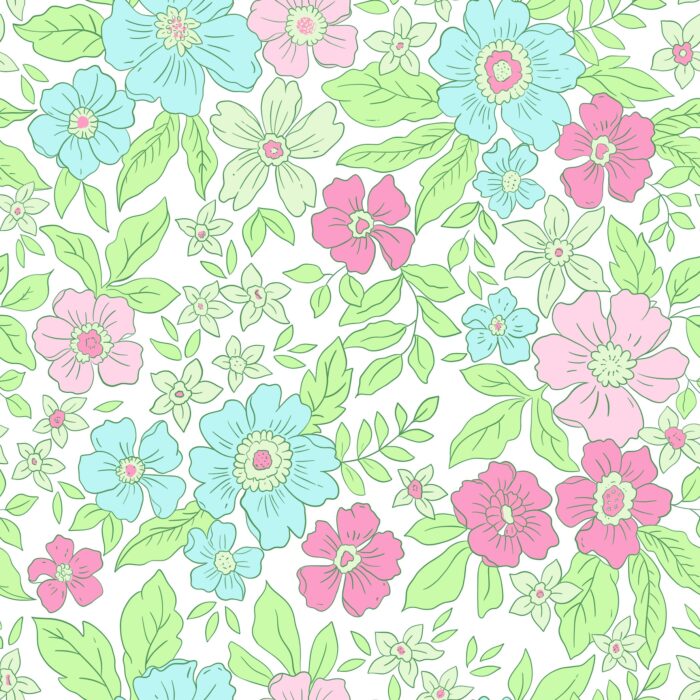 Tissu Fleuri Joie de Vivre Elodie Petit, 10 tissus au choix – Image 2