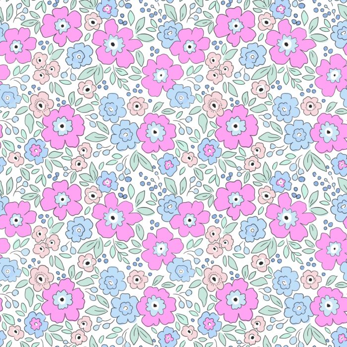 Tissu Fleuri Joie de Vivre Emilie, 10 tissus au choix