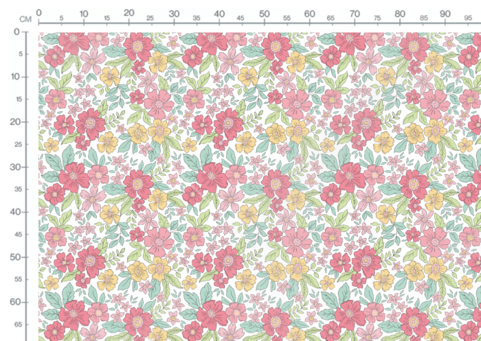 Tissu Fleuri Joie de Vivre Jessica Grand, 10 tissus au choix – Image 3