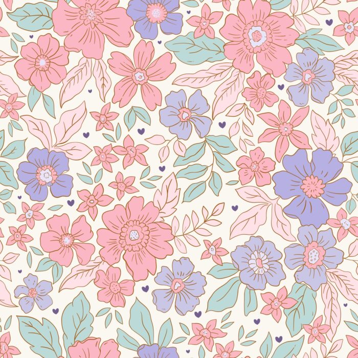 Tissu Fleuri Joie de Vivre Laura Petit, 10 tissus au choix – Image 3